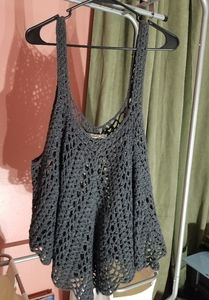 SOLD - Hazel Crochet Flowy Tank - sz S